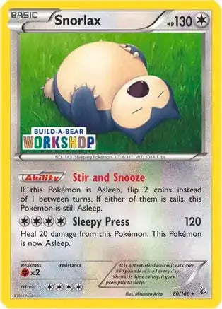 Snorlax Build-A-Bear 80 - Miscellaneous Promos
