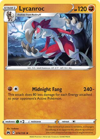Lycanroc 074/159 - Crown Zenith