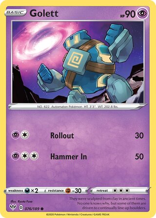 Golett 076/189 - Darkness Ablaze
