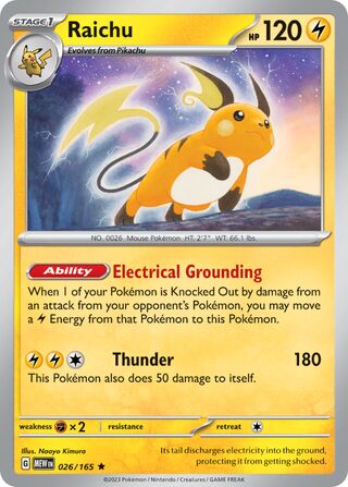 Raichu 026/165 - Scarlet & Violet 176