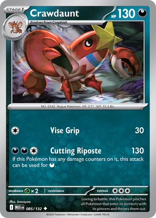 Crawdaunt 085/132 - Mega Evolution Base