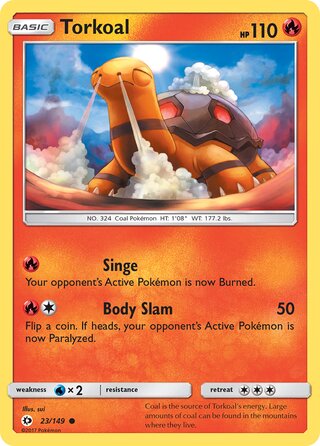 Torkoal 23/149 - Sun & Moon Base