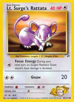 Lt. Surge's Rattata 82/132 - Gym Heroes