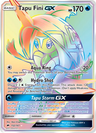 Tapu Fini-GX 152/147 - Burning Shadows