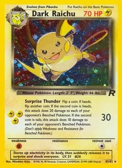 Dark Raichu 83/82 - Team Rocket