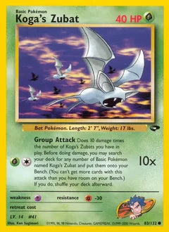 Koga's Zubat 83/132 - Gym Challenge