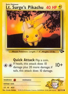 Lt. Surge's Pikachu 84/132 - Gym Challenge