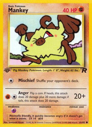 Mankey 61/82 - Team Rocket