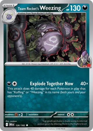 Team Rocket's Weezing 126/182 - Destined Rivals