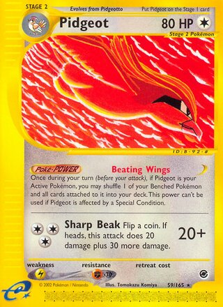 Pidgeot 59/165 - Expedition Base Set