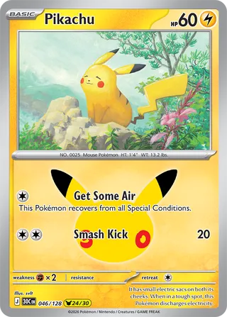 Pikachu 046/128 - 30th Celebration