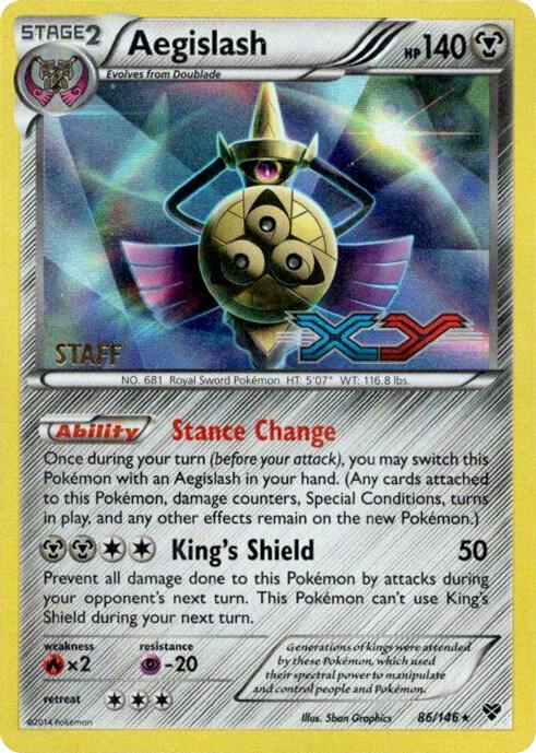 Aegislash Prerelease Staff 86 - XY Black Star Promos