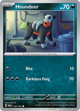 Houndour 132/197 - Obsidian Flames