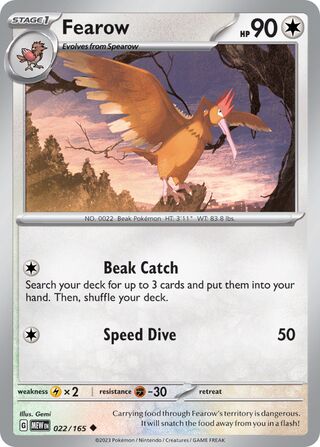 Fearow 022/165 - Scarlet & Violet 172