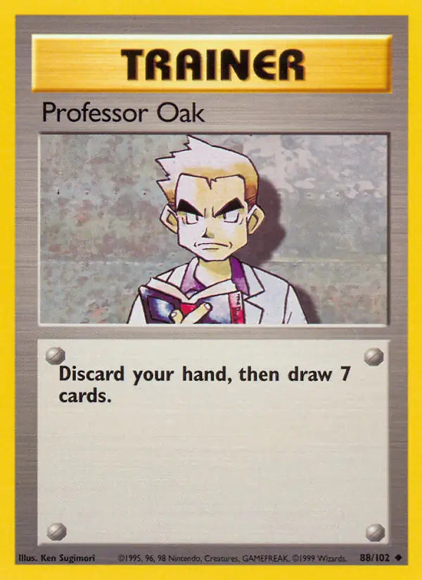 Professor Oak 88/102 - Base Set (1st Edition)