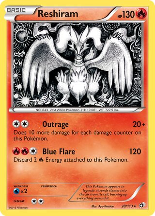 Reshiram 28/113 - Legendary Treasures