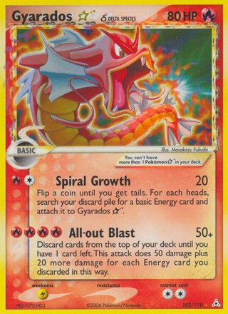 Gyarados ☆ 102/110 - Holon Phantoms