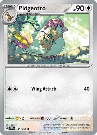 Pidgeotto 163/197 - Obsidian Flames