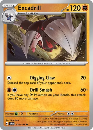 Excadrill 109/191 - Surging Sparks