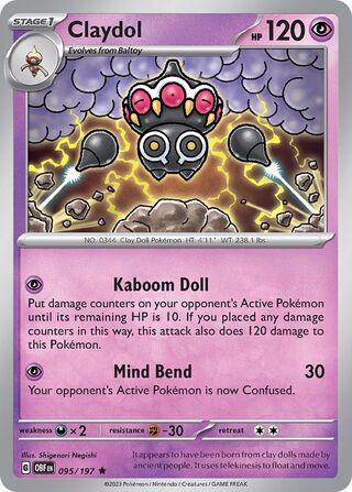 Claydol 095/197 - Obsidian Flames