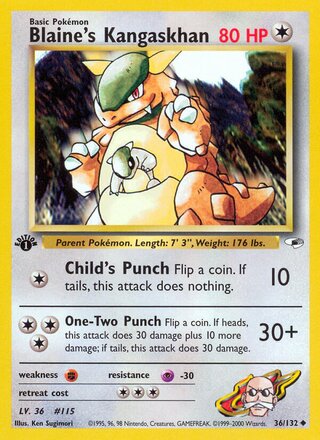Blaine's Kangaskhan 36/132 - Gym Heroes
