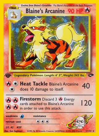 Blaine's Arcanine 1/132 - Gym Heroes