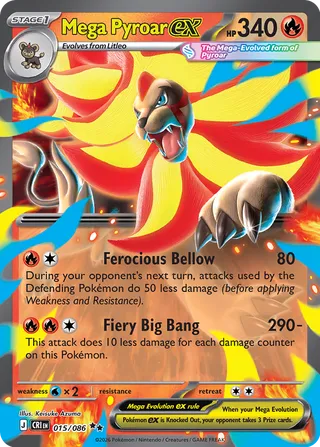 Mega Pyroar ex 015/086 - Chaos Rising