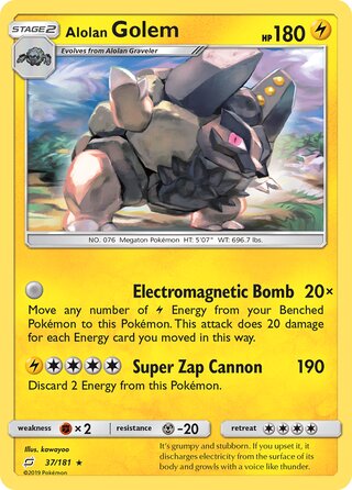 Alolan Golem 37/181 - Team Up