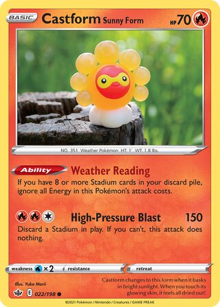 Castform Sunny Form 022/198 - Chilling Reign