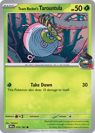 Team Rocket's Tarountula 019/182 - Destined Rivals