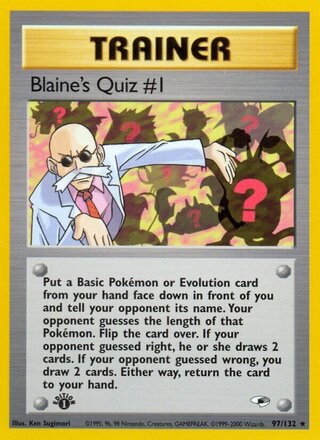 Blaine's Quiz #1 97/132 - Gym Heroes