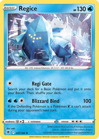 Regice 037/189 - Astral Radiance