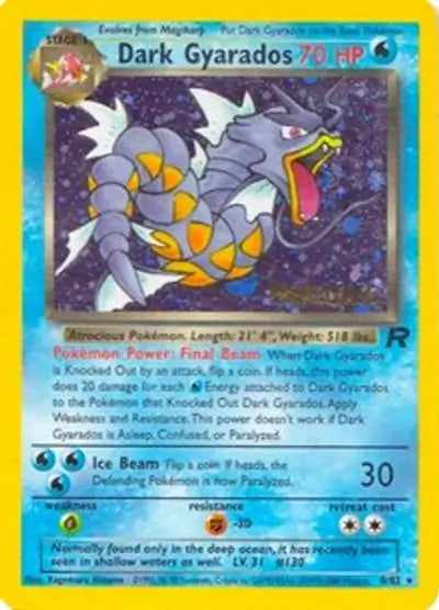 Dark Gyarados Prerelease 8 - WOTC Promo