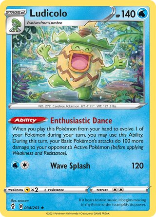 Ludicolo 034/203 - Evolving Skies