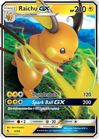 Raichu-GX 20/68 - Hidden Fates