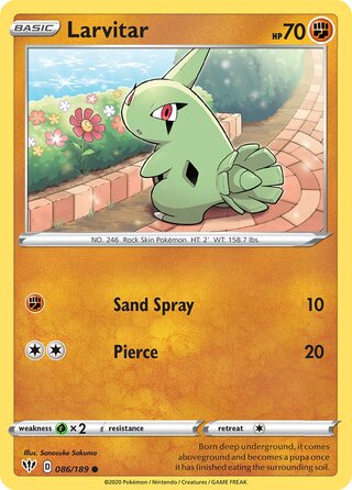 Larvitar 086/189 - Darkness Ablaze