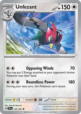 Unfezant 135/162 - Temporal Forces