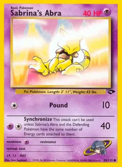 Sabrina's Abra 93/132 - Gym Challenge