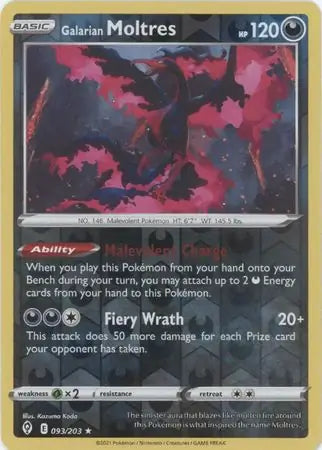 Galarian Moltres 093/203 - Evolving Skies