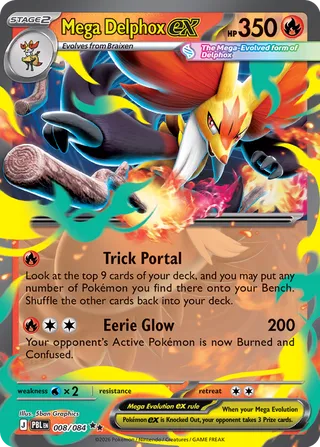 Mega Delphox ex 008/084 - Pitch Black