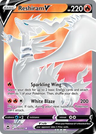 Reshiram V 172/195 - Silver Tempest