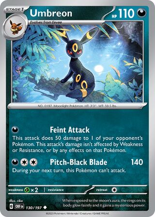 Umbreon 130/197 - Obsidian Flames