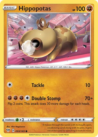 Hippopotas 093/189 - Darkness Ablaze