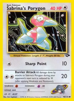 Sabrina's Porygon 98/132 - Gym Challenge