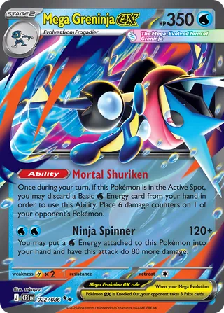 Mega Greninja ex 022/086 - Chaos Rising