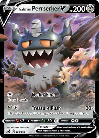 Galarian Perrserker V 129/196 - Lost Origin