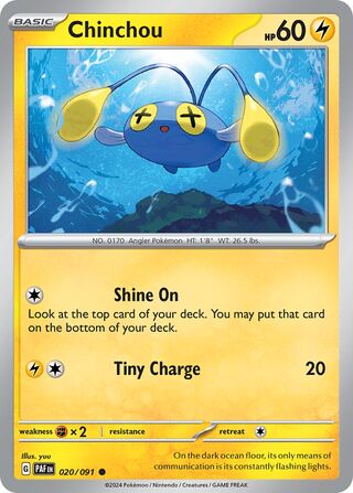 Chinchou 020/091 - Paldean Fates