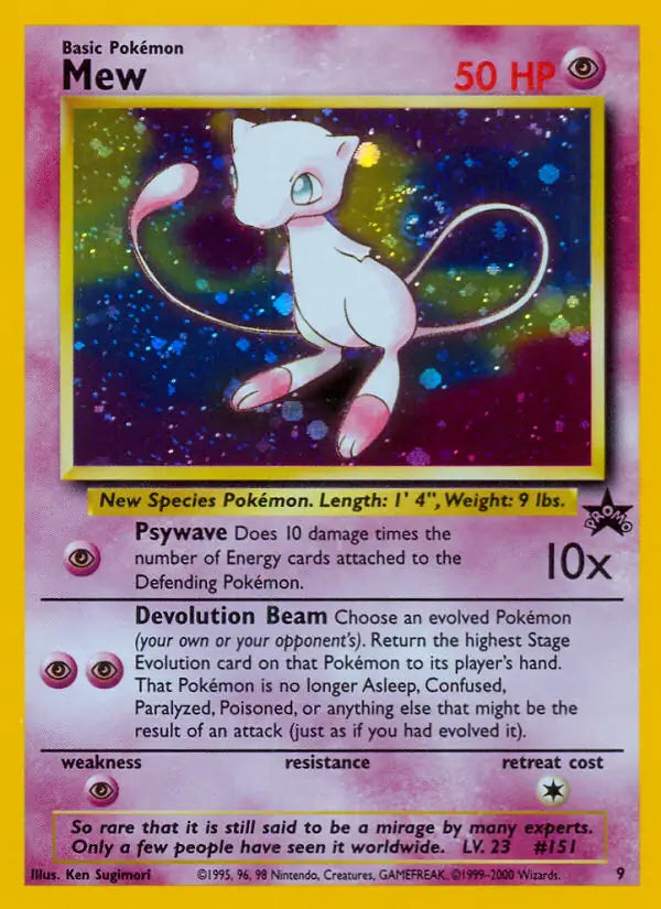Mew Holo 9 - WOTC Promo