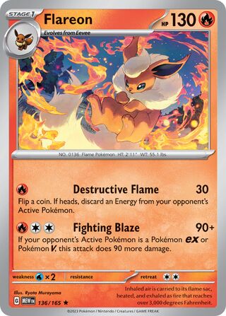 Flareon 136/165 - Scarlet & Violet 151