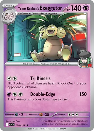 Team Rocket's Exeggutor 078/217 - Ascended Heroes